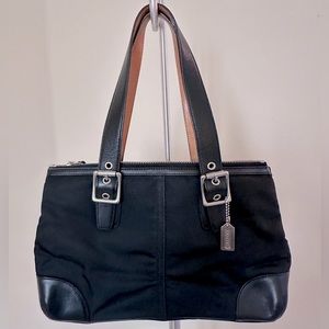 Authentic Coach Nylon/Leather Satchel
